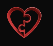 Corazón Rompecabezas Cortador de Galletas