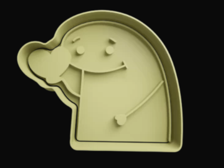 Deformito corazón Cortador de Galletas