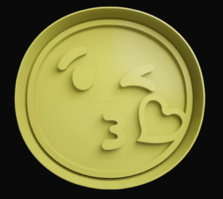 Emoji Beso Cortador de Galletas