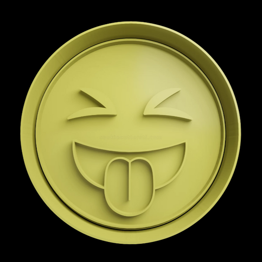 Emoji Sacando la Lengua Cortador de Galletas