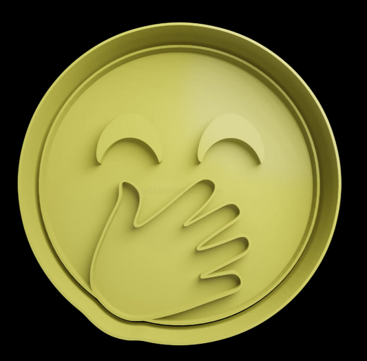 Emoji Tapándose la Boca Cortador de Galletas