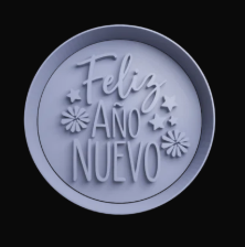 Feliz Año NUEVO circulo Cortador de Galletas