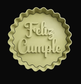 Felíz Cumple Circulo Cortador de Galletas