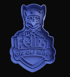 Feliz Dia del Niño Paw Patrol Cortador de Galletas