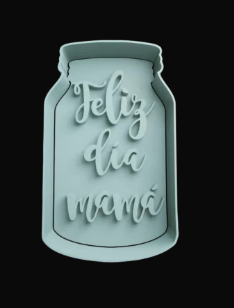Feliz Dia Mamá Frasco Cortador de Galletas