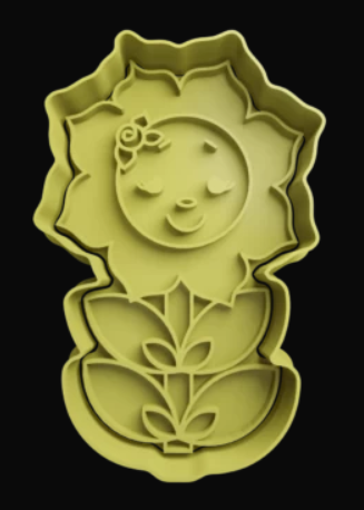 Flor con carita Cortador de Galletas