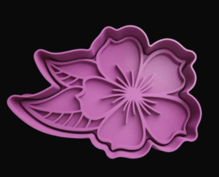 Flor con Hojas Cortador de Galletas