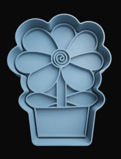 Flor con Maceta Cortador de Galletas