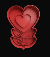 Flor Corazón Cortador de Galletas
