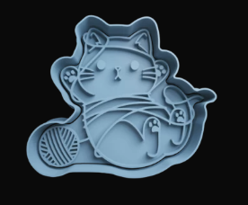 Gato con Estambre Cortador de Galletas
