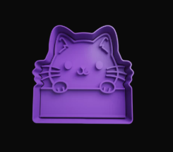 Gato con Etiqueta Cortador de Galletas