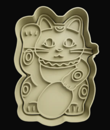 Gato de la Fortuna Cortador de Galletas