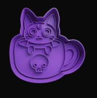 Gato en taza Cortador de Galletas