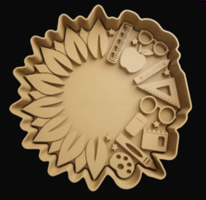 Girasol con útiles Cortador de Galletas