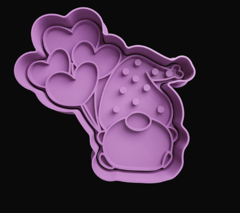 Gnomo con globos Cortador de Galletas