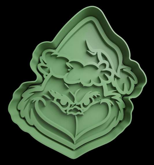 Grinch cabeza Cortador de Galletas