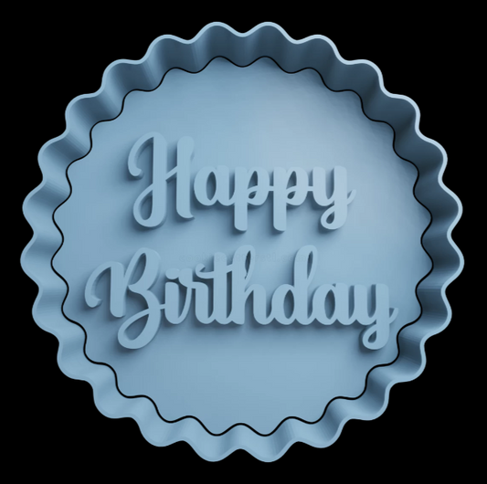 Happy Birthday Círculo Cortador de Galletas