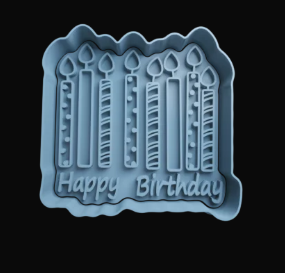 Happy Birthday con Velas Cortador de Galletas