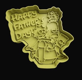 Simpsons Happy Father´s Day Cortador de Galletas