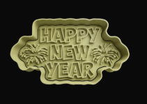 Happy New Year Cortador de Galletas
