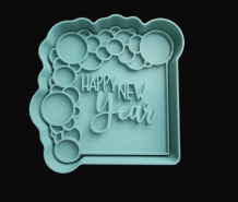 Happy New Year globos Cortador de Galletas