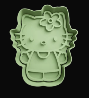 Hello Kitty con flor Cortador de Galletas