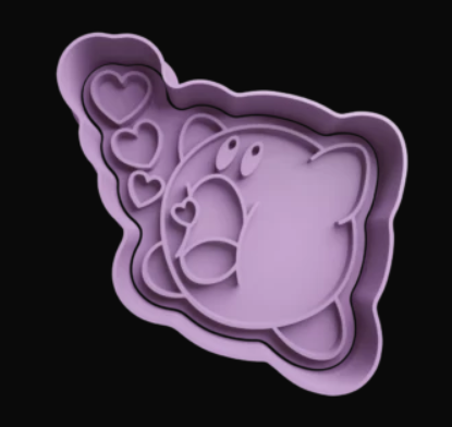 Kirby con Corazones Cortador de Galletas