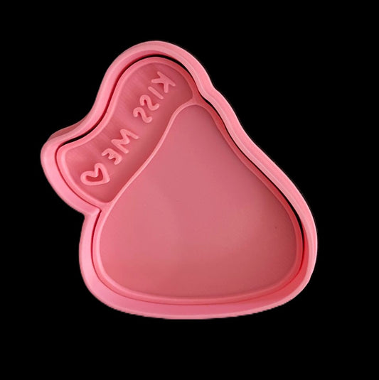 Kiss con Corazón Cortador de Galletas