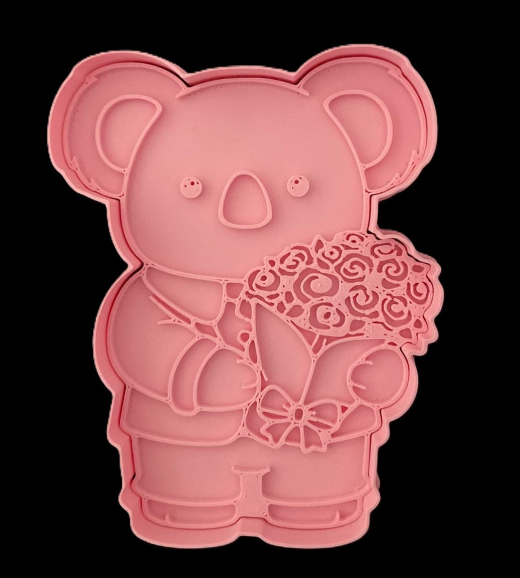 Ternurin Koala con ramo de flores Cortador de Galletas