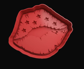 Labios con Estrellas Cortador de Galletas