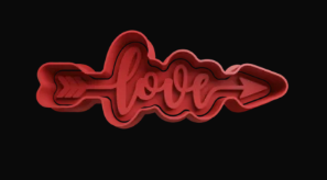 Love Flecha Cortador de Galletas