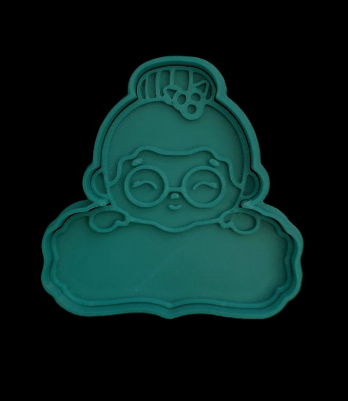 Mamá Claus con Etiqueta Cortador de Galletas