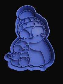 Mamá e Hijo Pingüinos Cortador de Galletas