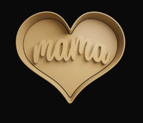 Mamá en Corazón Cortador de Galletas