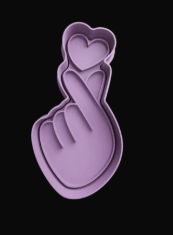 Mano con corazón Cortador de Galletas