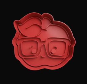 Manzana con Lentes Cortador de Galletas