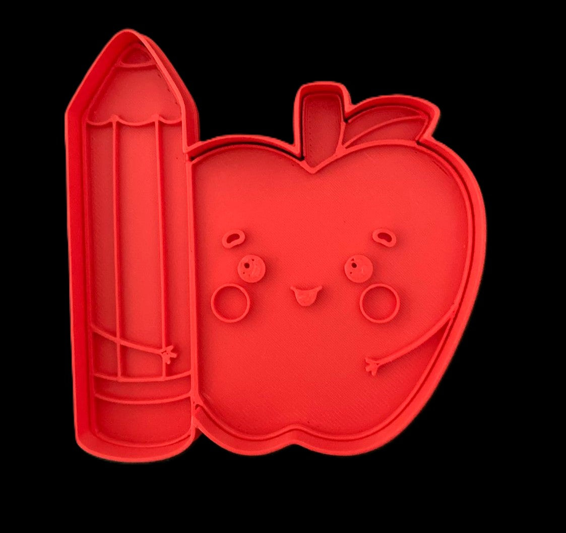 Manzana con lápiz Cortador de Galletas