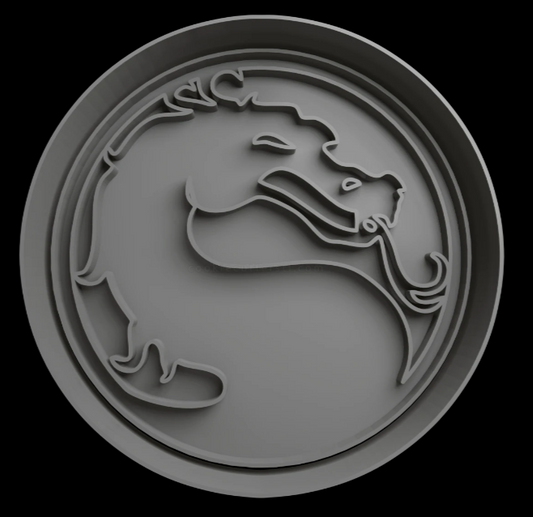 Mortal Kombat Logo Cortador de Galletas