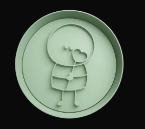 Niño con Corazón Cortador de Galletas