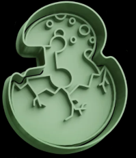 Número 3 en huevo de Dinosaurio Cortador de Galletas
