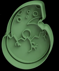 Número 6 en huevo de Dinosaurio Cortador de Galletas
