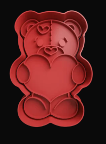 Osito con Corazón Cortador de Galletas
