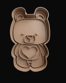 Osito con Corazón Cortador de Galletas