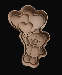 Osito con Globos Cortador de Galletas
