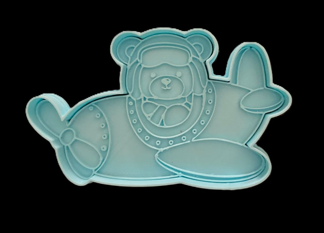 Oso en Avión Cortador de Galletas