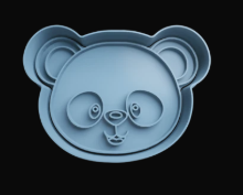 Oso Panda Niño cabeza Cortador de Galletas