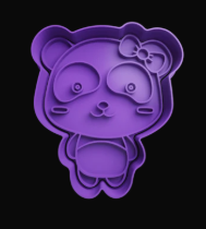 Oso Panda Niña Cortador de Galletas