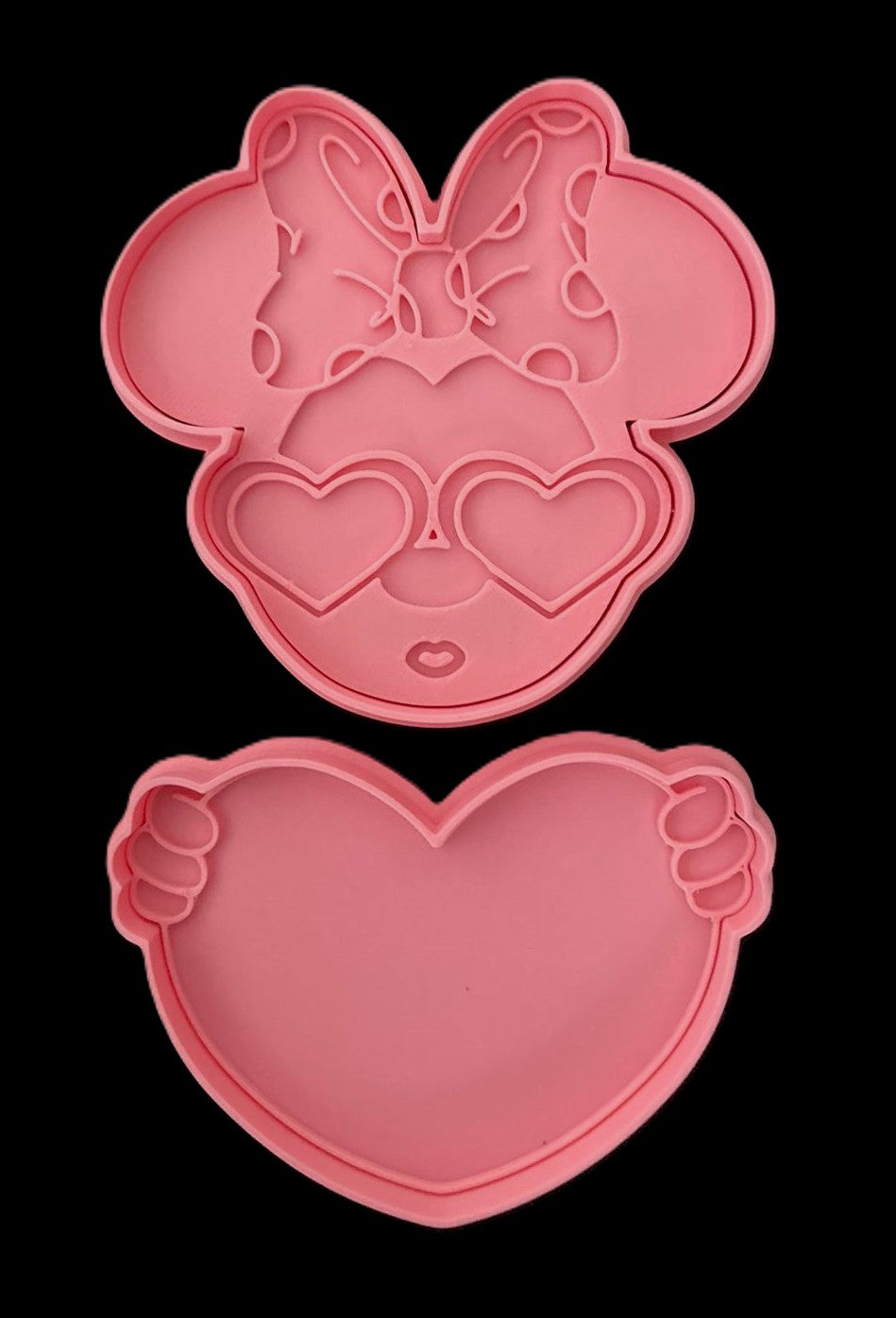 Paquete Minnie cabeza y Corazón Cortador de Galletas