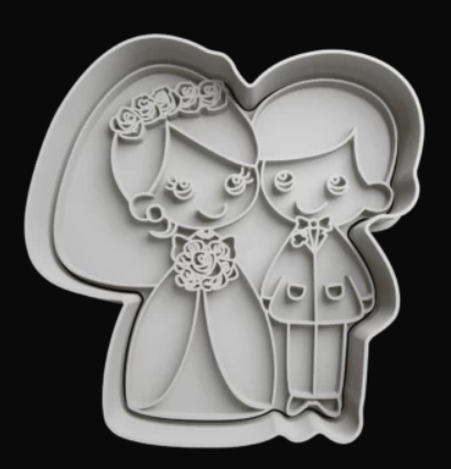Pareja de Novios Cortador de Galletas