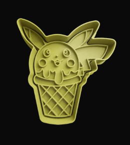 Pikachu en Cono de Helado Cortador de Galletas